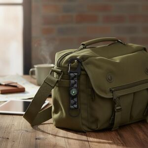 Gramicci Compass Keyring Gray Zig-Zag Minimalist EDC Keychain Outdoor Utility